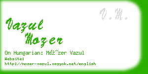 vazul mozer business card